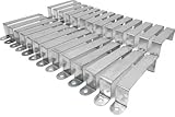 20 X Fence Post Security Brackets, Galvanised Steel Panel Brackets Suitable for Concrete or Wooden Posts, Fits 4” Posts Includes Fixing Screws, Anti Rattle/Banging