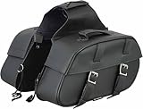 LIMA-MOTO Motorcycle Motorbike Leather Saddle Bag, Equipment Storage Organizer Seat Pack Saddle Bag Waterproof Storage Box