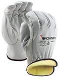 Stauffer Trackman Premium Goatskin Leather, Kevlar Lined, Cut Resistant Work Gloves (Extra Large)