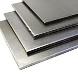 MILD STEEL SHEET METAL SQUARE CUT PLATE PANEL 0.8mm Thick / 100x100mm Size (0.8x100x100mm)
