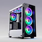 ASC TECHNOLOGY Gaming PC Tower, i7-3770 3.90GHz, 16GB RAM, GT 730 2GB, 256GB SSD + 1TB HDD, 500W 80+ PSU, White 6 Fan RGB Case, WiFi, Windows 11 – High Performance Gaming Setup