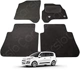 Carsio Carpet Car Mats For Citroen C3 Picasso 2009 2016 4 Piece Set with 4 Clips Tailored Fit Floor Mat Complete Accessory Black Custom Fitted - All Weather, Anti-Slip Backing & Black Trim