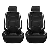AUJSHDH Car Seat Covers,for Audi A4 B8 2008-2013 Comfortable Driver Passenger Seat Protector Side Airbag Compatible, Tire Tracks Car Seat Protectors,A