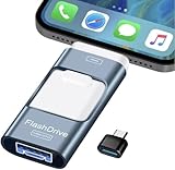 USB Stick 128GB,Flash Drive for iPhone 6/7/8/11/12/13/14/X/XR - 4 in 1 Photo Memory Stick External Storage Pen Drive Compatible for IOS/Android/Tablet/PC and Devices (Blue, 128G)