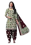 ladyline Women's Salwar Kameez Batik Print Casual Indian Dress, Green (24), UK 22