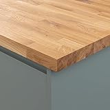 Solid Oak Wood Kitchen Worktop | 2000mm x 620mm x 27mm Hardwood Worktops | 40mm Stave Oak Wooden Timber Countertops
