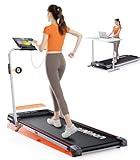 6 in 1 Folding Treadmill with 9% Incline, RUNIMON Walking Pad Treadmills for Home Foldable, 2.5HP Under Desk Running Pad Walk Pads Treadmill 1-12KM/H with LED Display, Magnetic Remote&APP Control