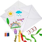 THE TWIDDLERS Multipack 3 Design Your Own Large Kite Activity Kit with Watercolour Pens, DIY Making Arts & Crafts, Kites for Parties, Birthdays - 8 Pens Included