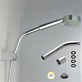 Michear Curved Forward Overhead Shower Stainless Steel Universal Extra Hose Pipe for Shower Head and Hose Extension Arm Bath Accessory