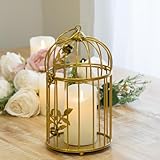 Generic Gold Metal Decorative Birdcage Lantern Vintage Shabby Chic Modern Wedding Home Decor Garden Party Candle Holder Centrepiece Christmas Floral, MHRMS121