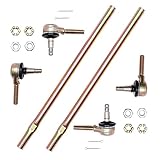 Tie Rod End Kit, Compatible With 2001-2005 Yamaha Raptor 660 660R, 2004 2005 Yamaha Yfz450 Yfz 450, Ball Joint Set, ATV UTV Part Accessories, 2 Tie Rods and 4 Tie Rod Ends