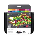 Winsor & Newton, Promarker, Student Designer Wallet, Set of 24, Alcohol Based Dual Tip Markers