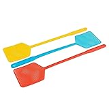Glob Swatter/Swats Fly Killer Pack of 3, Multi-Coloured, Large