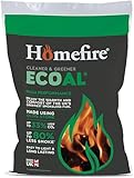 Homefiire Ecoal Long Lasting Smokeless Fuel - 20kg | Clean, Efficient, and Sustainable Heating | Long Lasting Performance: | Smokeless Technology Heating