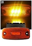 2pcs 3 LED Orange Amber Side Marker Lights 12V 24V Compatible with Man Daf Scania Volvo Trucks