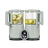 Babymoov Nutribaby Glass 4-in-1 Baby Food Maker, Baby Food Blender and Steamer, Food Processor for weaning, warmer, defroster | Eco-friendly Glass Bowls | Stainless Steel Basket