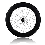 Fixed Gear 700C Wheelset 17 Teeth 32 Spoke V Brake 100mm/120mm Track Bike Wheels Fixie Single Speed Bikes Front And Rear Wheel For 23C Height 40/90mm(90mm,Front)