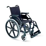 Breezy Premium Folding Wheelchair with 24" - 49 Wheels, Selenio Grey, Tyres