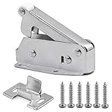 Automatic Spring Catch for Press to Open Cupboard Doors and Loft Attic Hatches, Loft Hatch Catch Push to Open Door Catches Secure Closure for Cabinet, Homes, Offices, Cold-Rolled Steel, 1PC