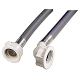 Xavax Cold Water Inlet Hose (for Washing Machine, Dishwasher, All Common Brands Miele, Bosch, Beko, Siemens, Bauknecht, AEG, Gorenje, 1.5 m, 1 Piece) Grey/White