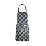 Lanzn PVC Apron - Waterproof Vinyl Cooking Apron with Pockets, Wipe Clean, Navy, Adult Dishwashing