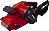 Einhell TC_BS 8038 TC-BC 8038 E Belt Sander | Strip Sander With Tool-Free Belt Change, Auxiliary Handle | 800W Band Sander With Dust Collector Including 1x P80 Grinding / Sanding Belt, Red