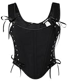 SCARLET DARKNESS Medival Cottagecore Corset for Women UK Boho Floral Print Bustier Corset Black 12