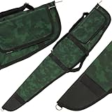 Travel Gun Case Green Camo Hunting Shooting Air Rifle Shot Gun Case Protective Padded 131 cm