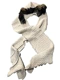 RIVER ISLAND Cream Faux Fur Hooded Scarf