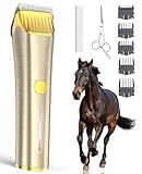 oneisall Horse Clippers,Low Noise Cordless Horse Grooming Kit for Horse Thick and Matted Long Hair