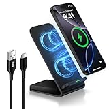 Google Pixel Wireless Charger, 15W Fast Wireless Mobile Phone Charger Stand, Inductive Charging Station Wireless Charger for Google Pixel 10/9 Pro/8/7/6/Samsung Galaxy S25 Ultra/S24/S23/S22/S21/iPhone