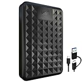 ModusTech External Hard Drive 1TB – Portable USB 3.0/ Type-C High-Speed HDD –Compatible with Windows Mac Laptop PC Desktop PS4 Xbox One–Slim External Storage Backup for Data Movie Game & Photo(1 TB)