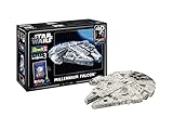 Revell 05659 Star Wars Return Of The Jedi Millennium Falcon Model Gift Set 1:72 Scale Unbuilt Plastic Model Kit with Contacta Professional Glue, Paintbrush, Selected Aqua Color Paints & Movie Poster