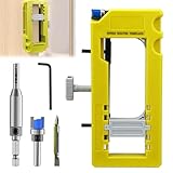 LUFEIS Door Hinge Mortiser Jig, Concealed Hinge Jig, Router Jigs and Templates, Door Lock Installation Kit Fit 3 Inch to 5 Inch Length and 1/4 Inch or 5/8 Inch Thickness, Door Hinge Jig for Router