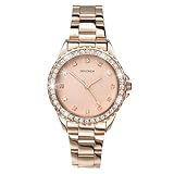 Sekonda Elizabeth Rose Gold Bracelet Pink Dial Women's Quartz Watch 33mm with Stone Set Case, Analogue Display and Stainless Steel Bracelet