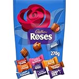 Cadbury Roses Chocolate Pouch, Assorted Miniature Chocolates for Sharing, The Perfect Christmas Treat, 270 g (Pack of 1)
