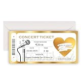 Personalised Surprise Concert Ticket, Scratch Card Reveal Scratch-Off Card for Events, Festival, Gig, Custom Concert Ticket Gifts for Women, Men, Birthday, Anniversary, Christmas (Design 2)