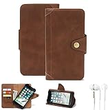 K-S-Trade Protective Case For ACER Liquid Z530 Mobile Phone Wallet Case + Earphones Compatible With ACER Liquid Z530 Bookstyle Cover Phone Purse Protective Bag Mobile Phone Sleeve Book Case Flip Cover