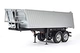 Carson 500907312-1:14 2-Axis Dump Truck Saddle Trailer RC Truck Replacement Parts Tuning Parts Accessories Model Making Scale 1:14 Silver
