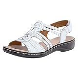 Wide Fit Sandals for Women Sale Clearance Breathable Wedges Open Toe Low Heel Shoes Orthopedic Non-slip Summer Fashion Sandal Casual Flat Vintage Roman Sandal Size 3-7.5