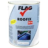 Roofix 20/10 Multi-Surface | Roof & Gutter Repair | Instant Waterproofing Solution for Flat Roofs and guttering | Black, Grey or White (Black) | 5 litres