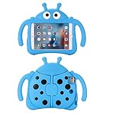 Tading Kids iPad Mini Case, Children Friendly EVA Foam Shockproof Kid Proof Handle Stand Bumper Cover for iPad Mini 7.9 Inch Tablets [NOT FOR iPad Mini 6 2021], Cute Ladybug - Blue
