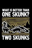 What Is Better Than A Skunk? Two Skunks: Favorite Animal Skunk Lover Funny Saying, Notebook Lined (6X9 Inches) With 120 Pages