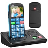 uleway 4G Senior Mobile Phone Unlocked with Bluetooth Charging Dock Handsfree Speakerphone High Volume Big Button for Elderly SIM Free Easy to Use Basic Phone SOS Emergency Button