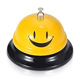 Comsmart Call Bell, Service Bell for the Porter Kitchen Restaurant Bar Classic Concierge Hotel Use(3.35 Inch Diameter) (Yellow)
