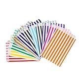 5x7" Pack of 100 Assorted Striped Paper Sweet Bags Ideal for Any Occasion & can be used as Party, Candy, Sweet, Gift, Popcorn, Small Paper bags (Mixed, 5x7-100 Bags)