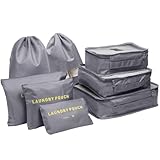 Packing Cubes for Suitcases, 8 pcs Packing Cubes Luggage Organiser Bags Travel Essentials Bags for Clothes Shoes Toiletries Travel Luggage Organizers Storage Bags