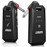 LEKATO 5.8Ghz Wireless Guitar Transmitter Receiver, Strong Anti-Interference Instrument Wireless System,Digital Audio Cordless Guitar Bass System High Frequency for Electric Guitars, Bass(WS90)
