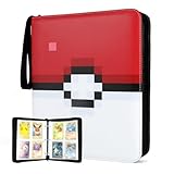 4-Pocket Card Binder,Trading Card Binder with 50 Removable Sleeves, 400 Pockets Zipper Card Album, Card Holder for Kids & Collectors Compatible with MTG, TCG, Game Cards & Sports Cards