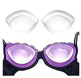 VASANA 1 Pair Women Removable Bra Padding Inserts Silicone Gel Bra Insert Push-up Enhancer Breast Molding Pads A-D Cup for Swimsuit and Bikini for Lady Girls